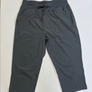 Rlaged Gray Cropped Athletic Pants Women’s Size L Zip Pockets